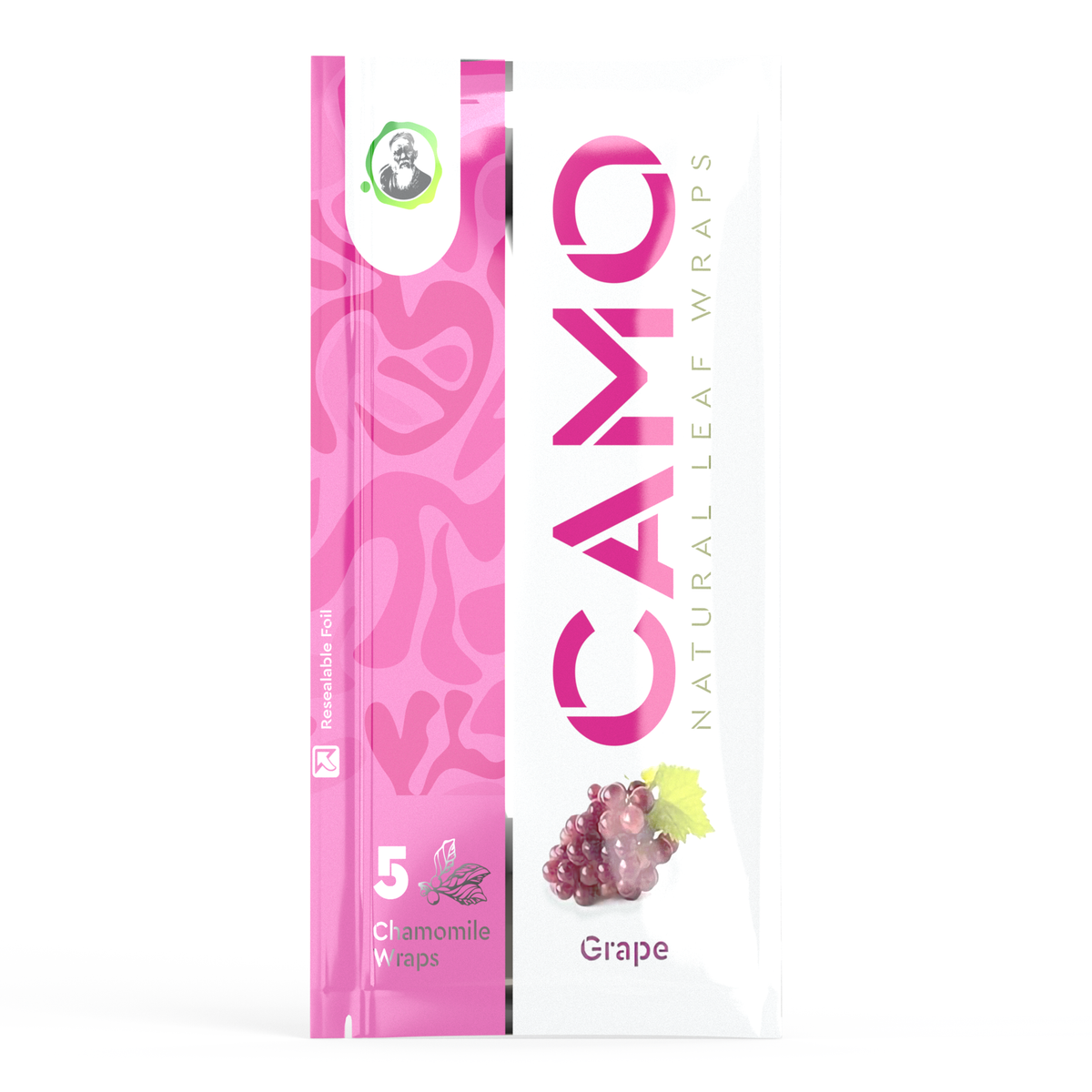 Camo Natural Leaf Wraps - Grape