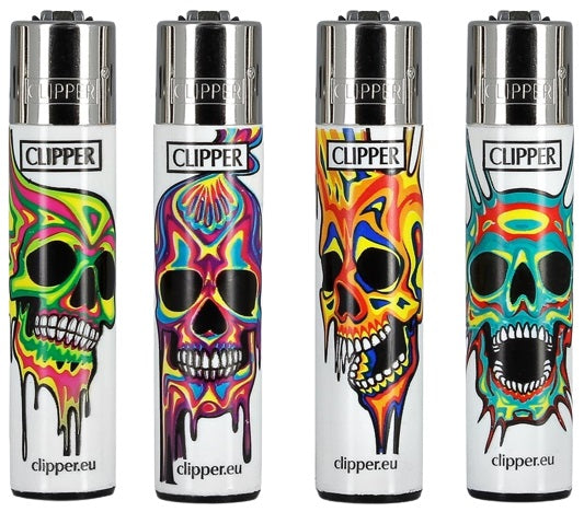 Clipper Lighter - Melting Skull