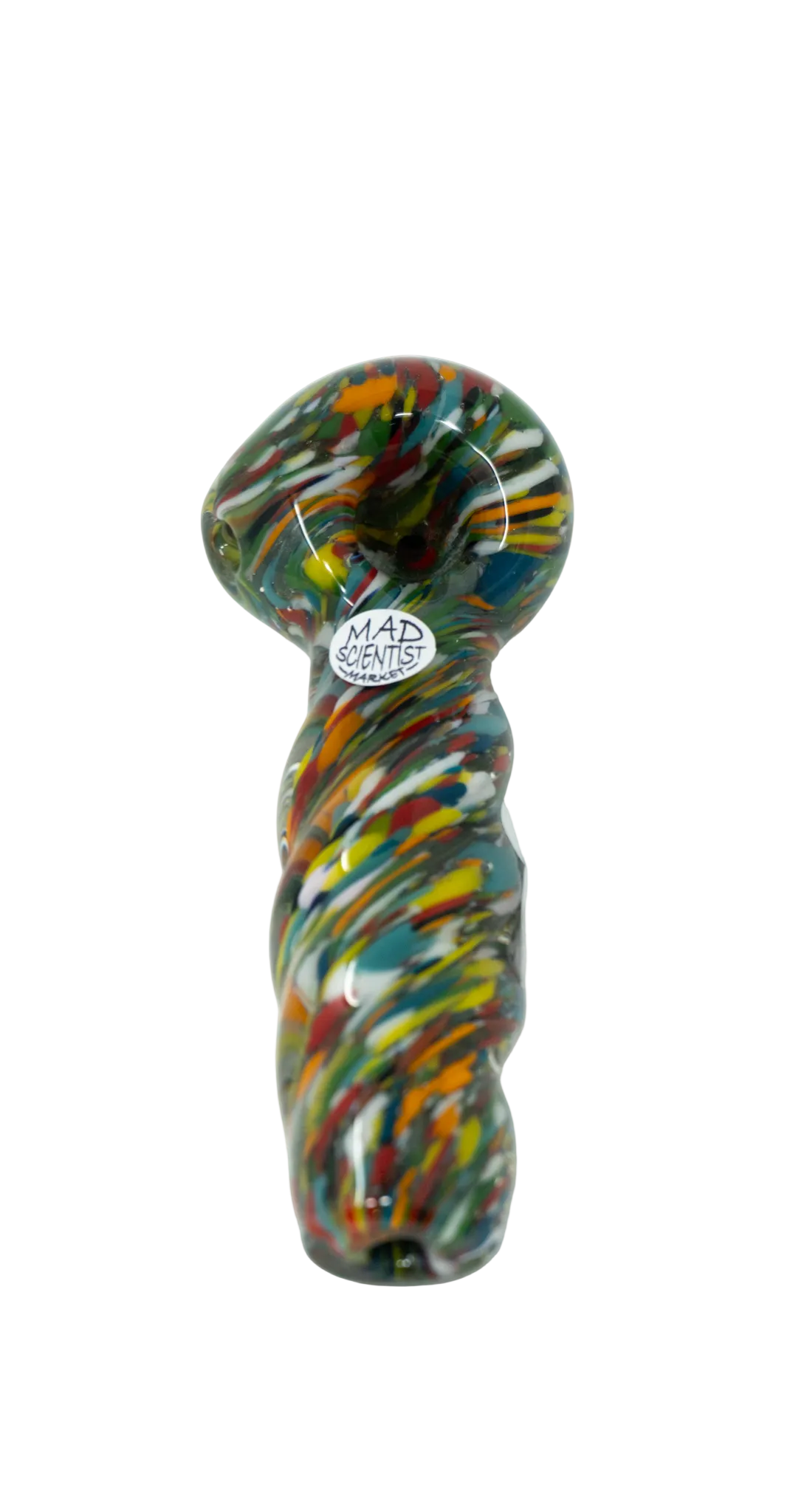 Humboldt Glass - Large Grit Confetti Frit Twisted Spoon