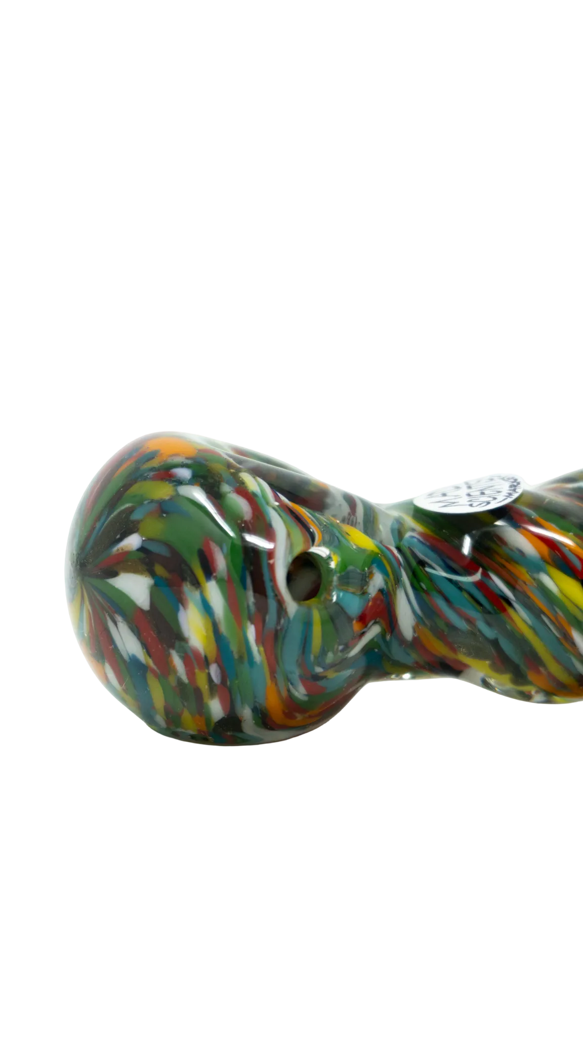 Humboldt Glass - Large Grit Confetti Frit Twisted Spoon