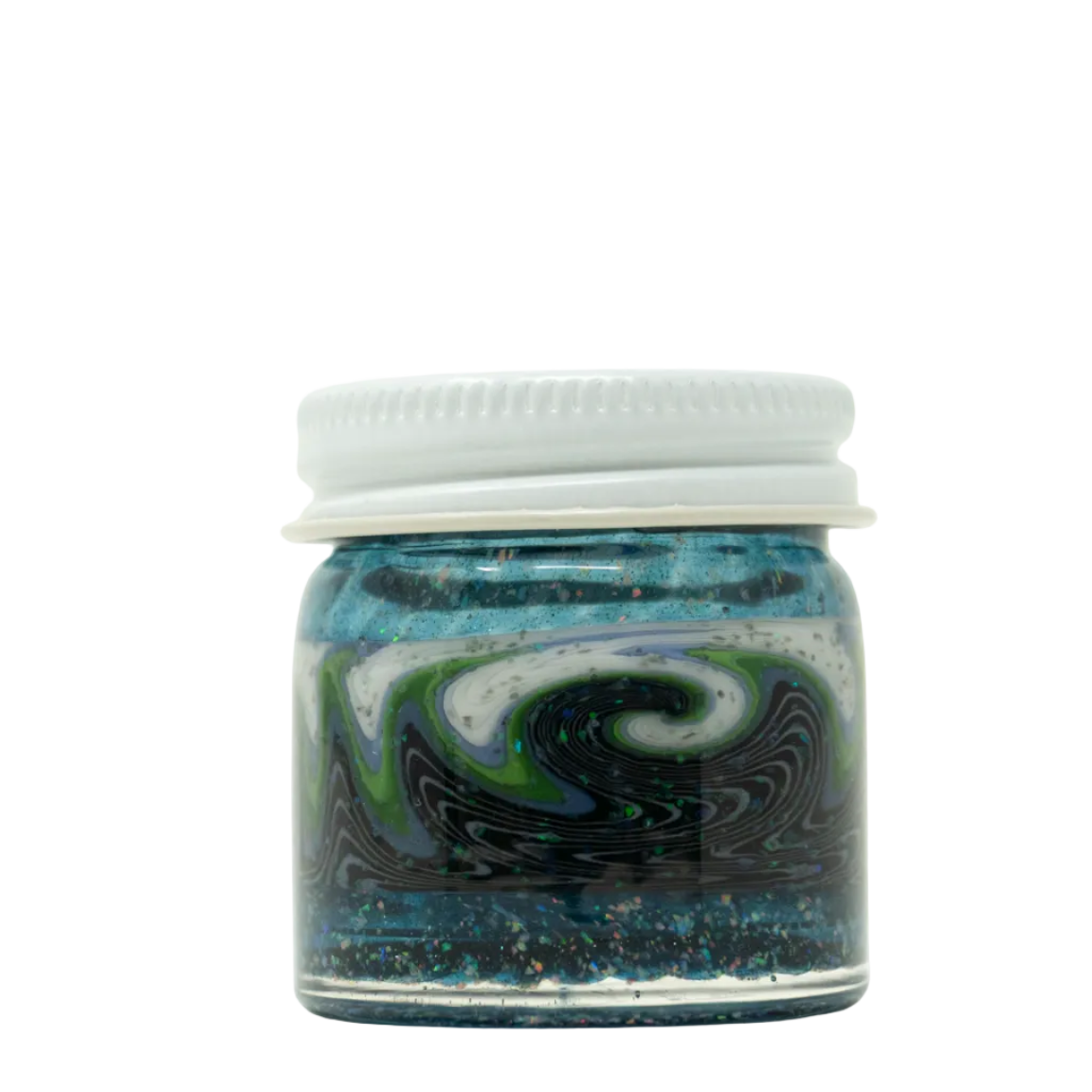 Empty Glass - Medium Glass Jar With Crushed Opal & Wigwag