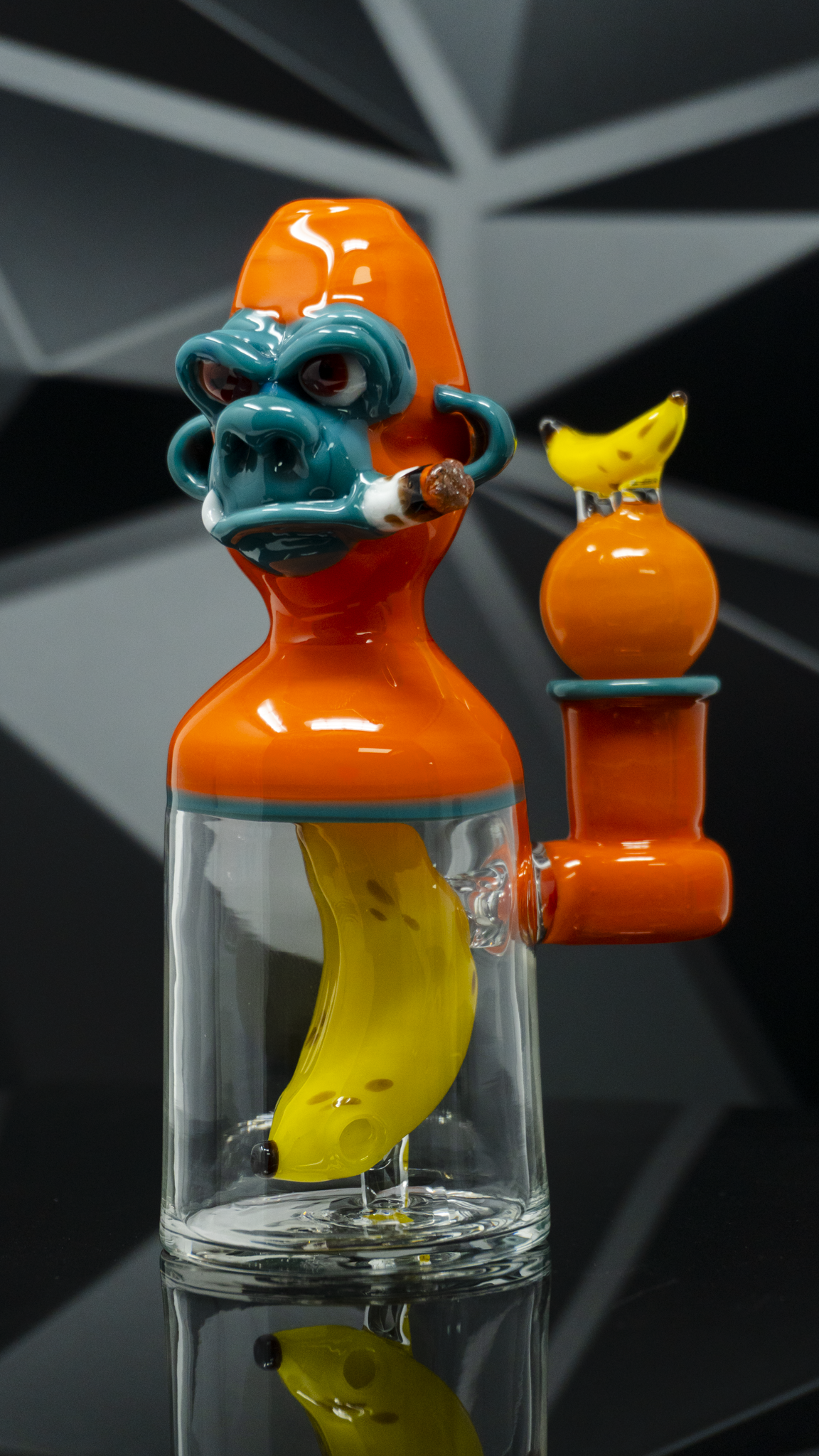 Catalyst Glass - Orange / Aqua Smokin' Chimp Rig