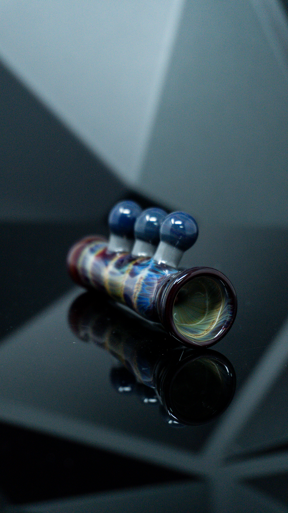 Schutz Glass Fancy Bat Chillum