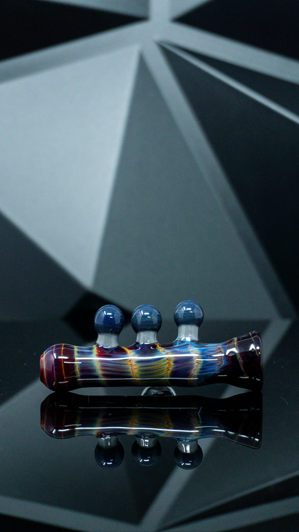Schutz Glass Fancy Bat Chillum
