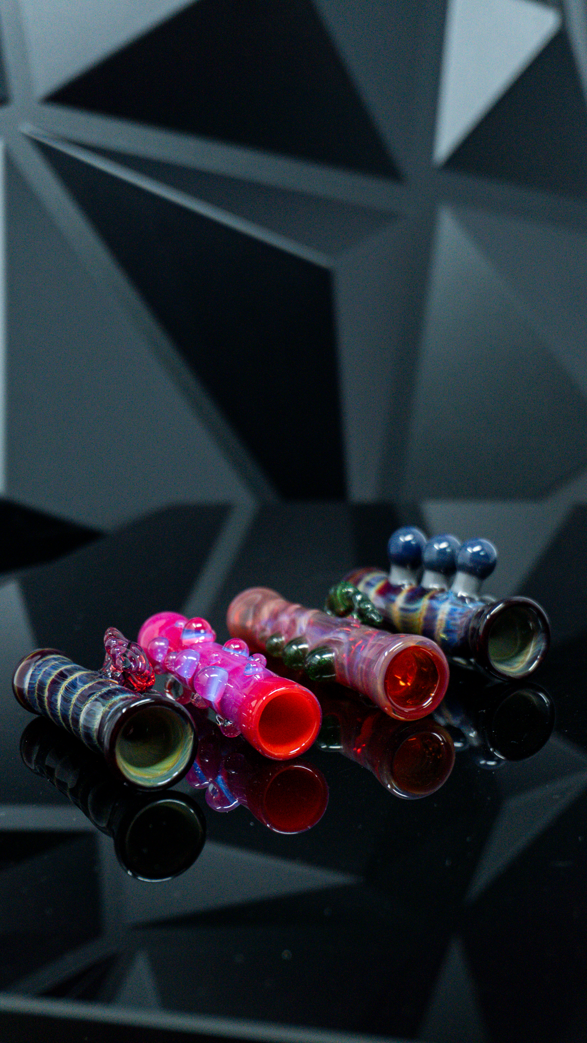 Schutz Glass Fancy Bat Chillum
