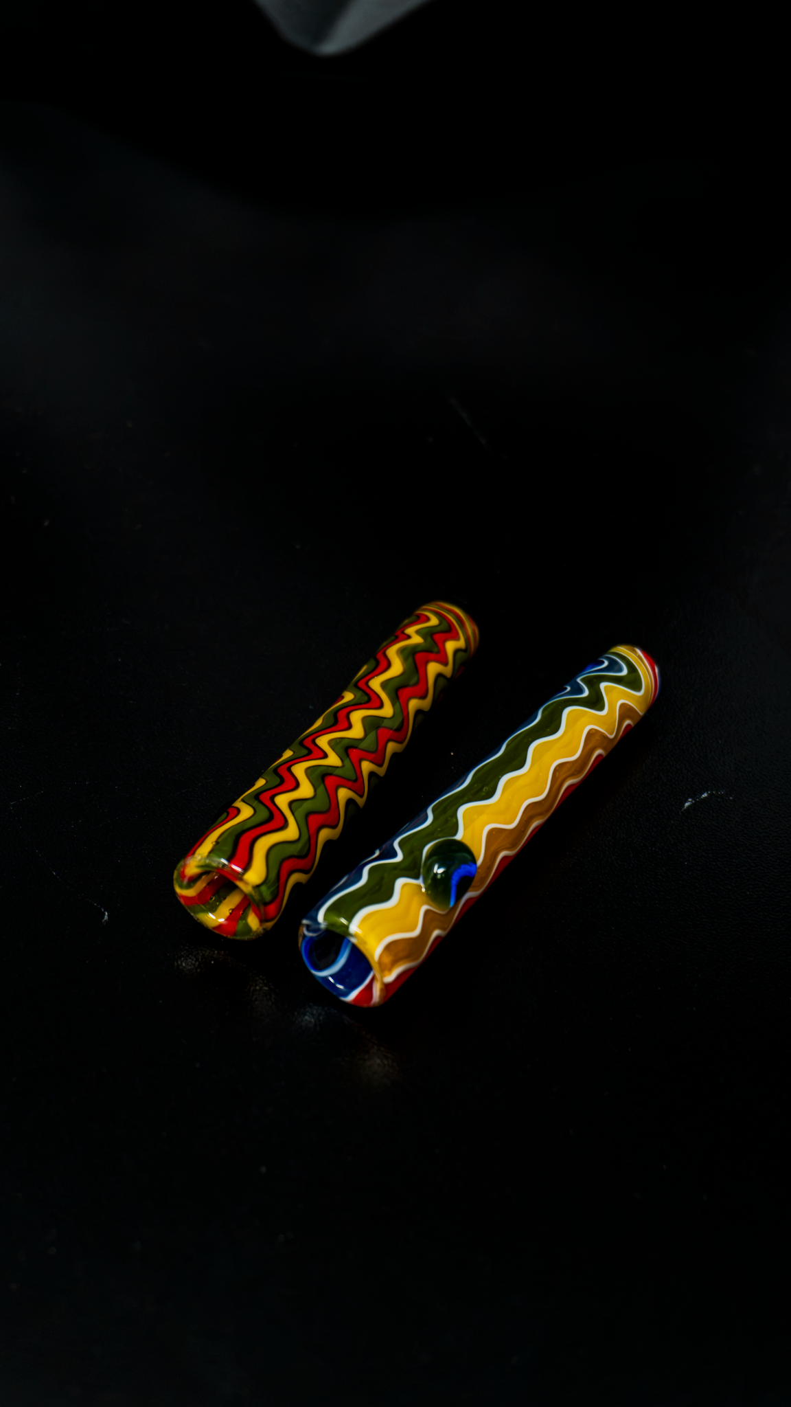 Gladstone Glass Wiggle Line Work Chillum