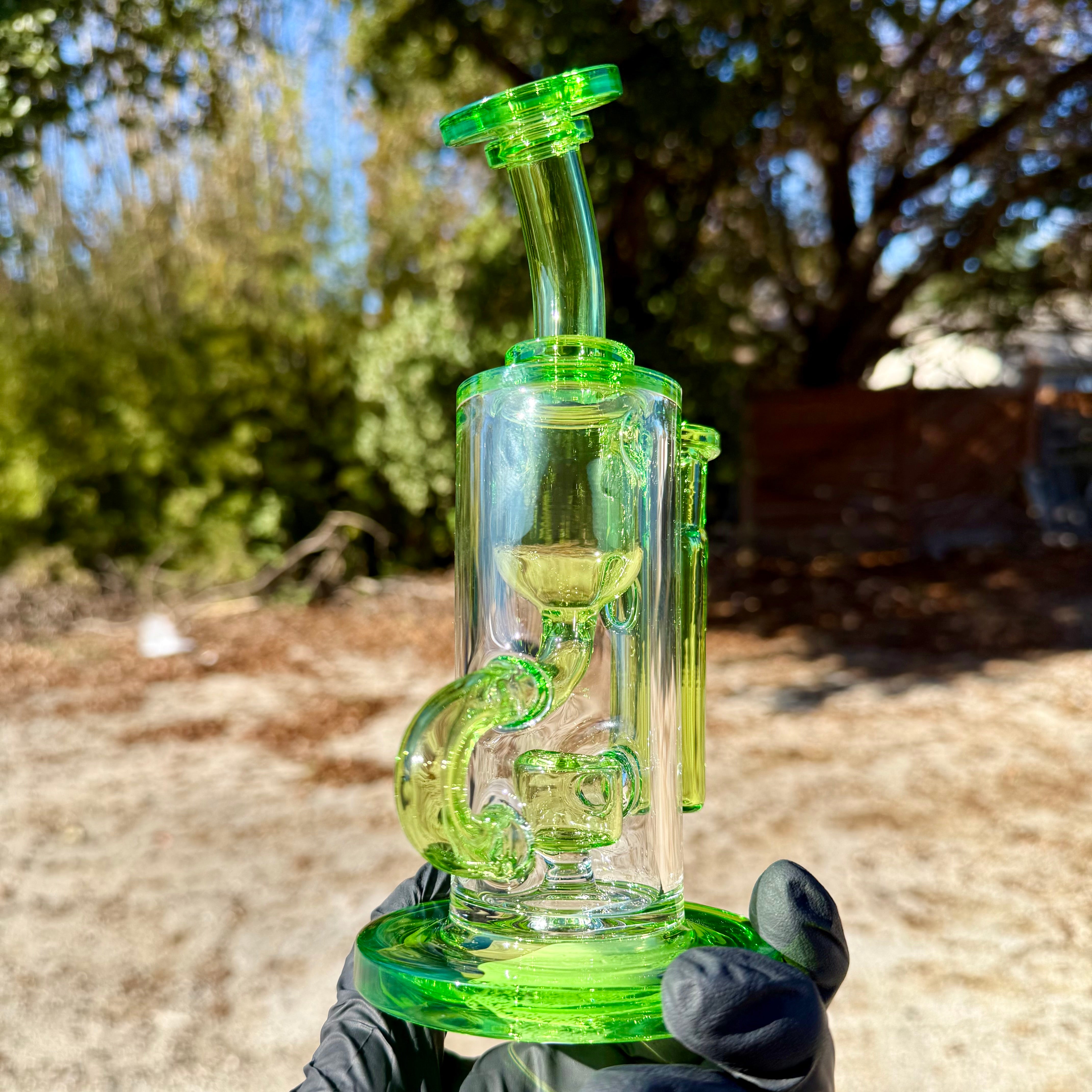 Fat Boy Glass Color Klein Recycler - Lime Green
