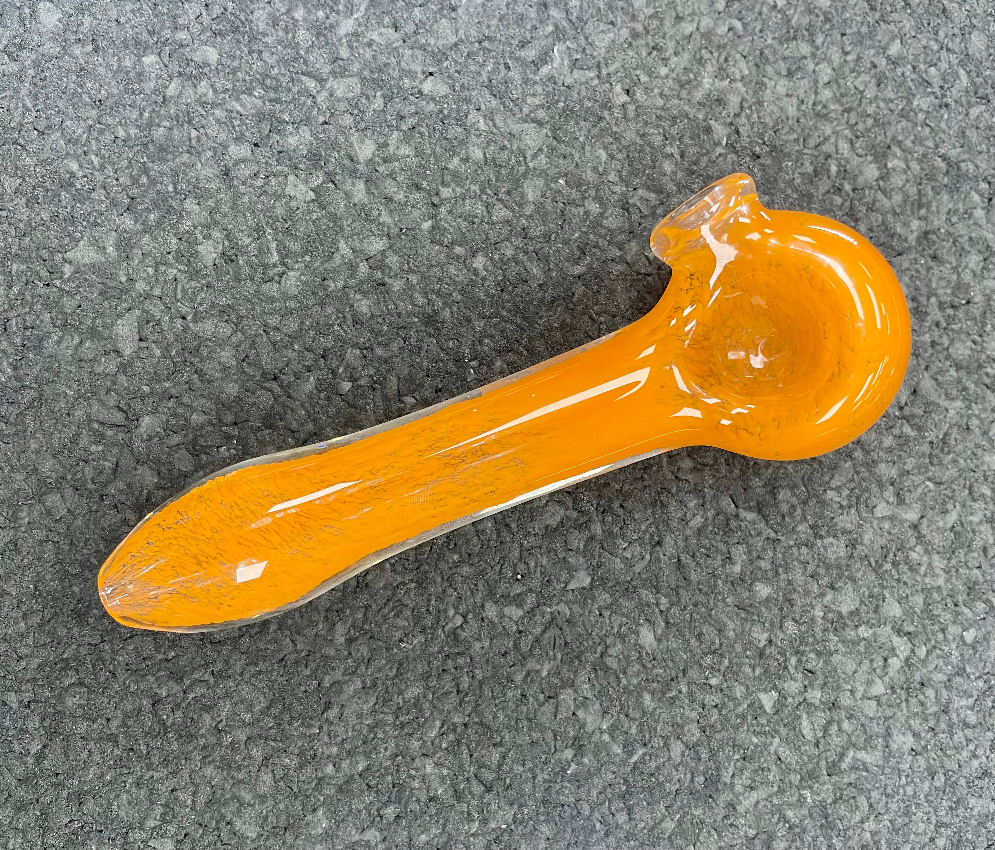 Solid Color Frit Pipe - Dark Orange