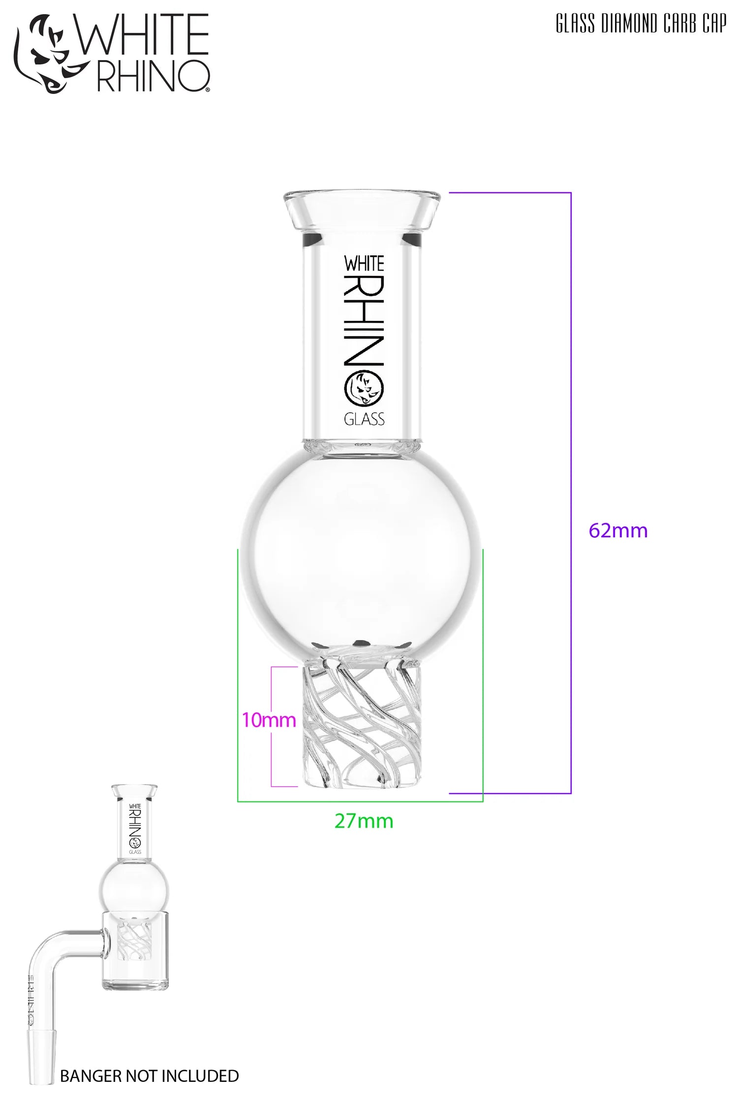 White Rhino Carb Cap - Spinner