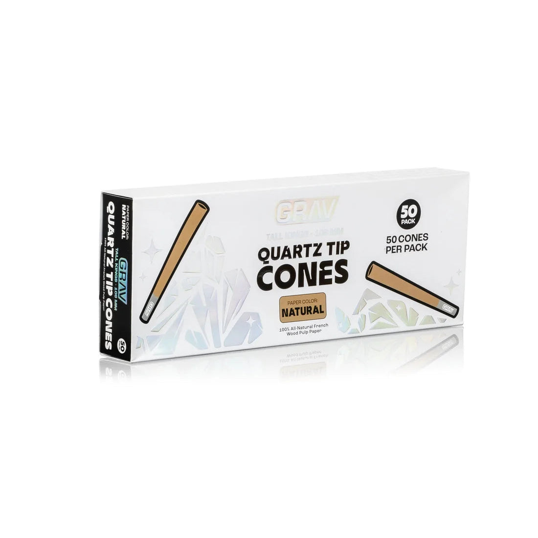 Grav Quartz Tip Cones 50pk (Natural)