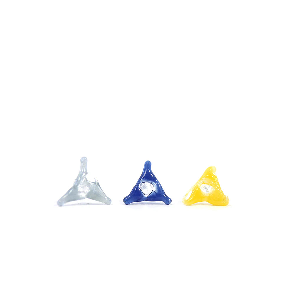 White Rhino Glass Screens - Triangle ( 5 pack mixed colors)