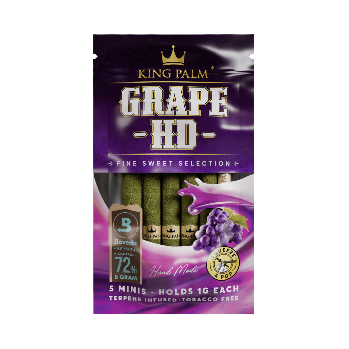 King Palm Minis 5pk Grape HD