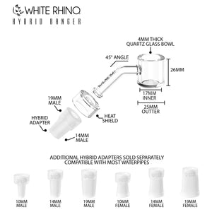 White Rhino Quartz Hybrid Banger