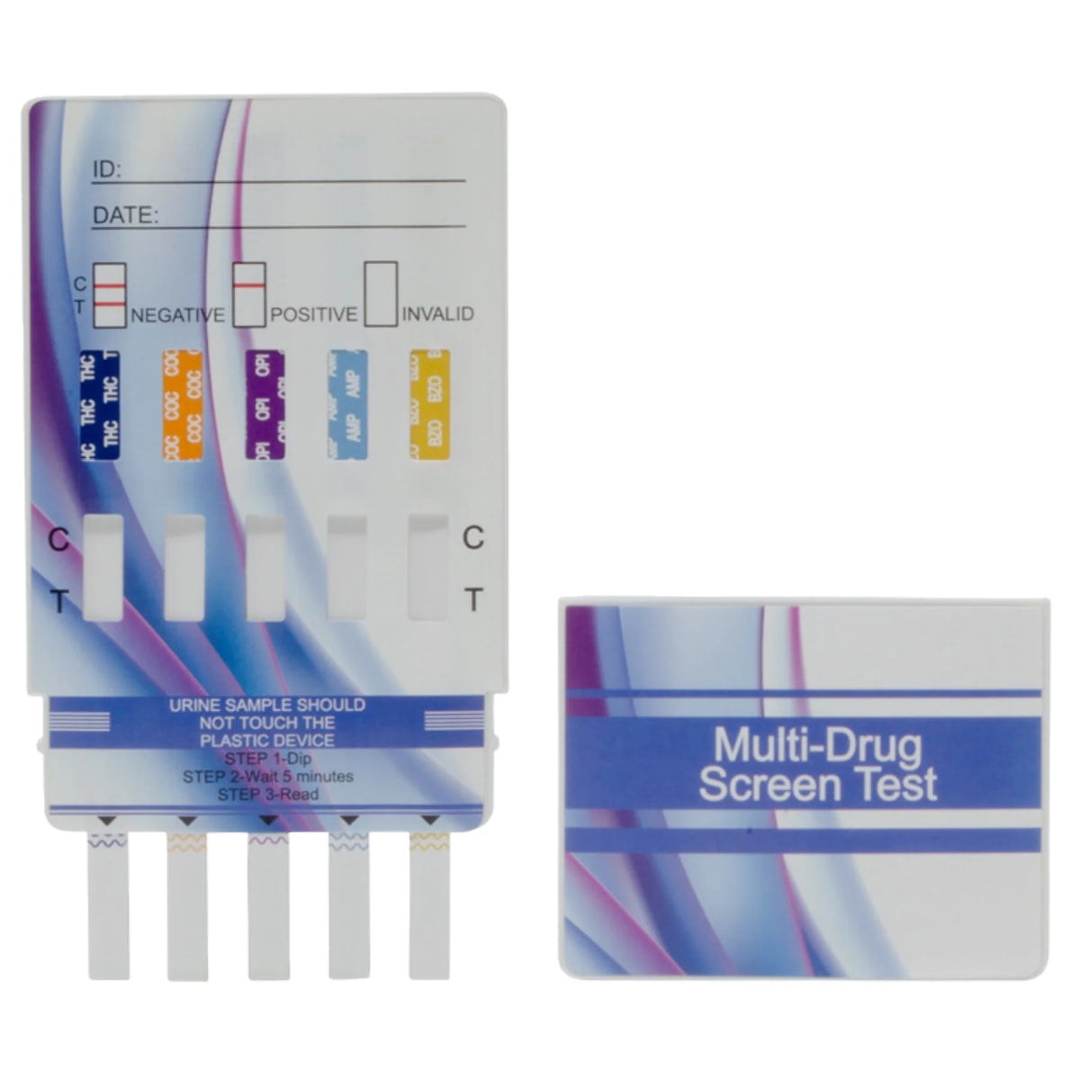 Healgen Accurate 5-Panel Drug Screen Dip Card (AMP/BZO/COC/OPI/THC)