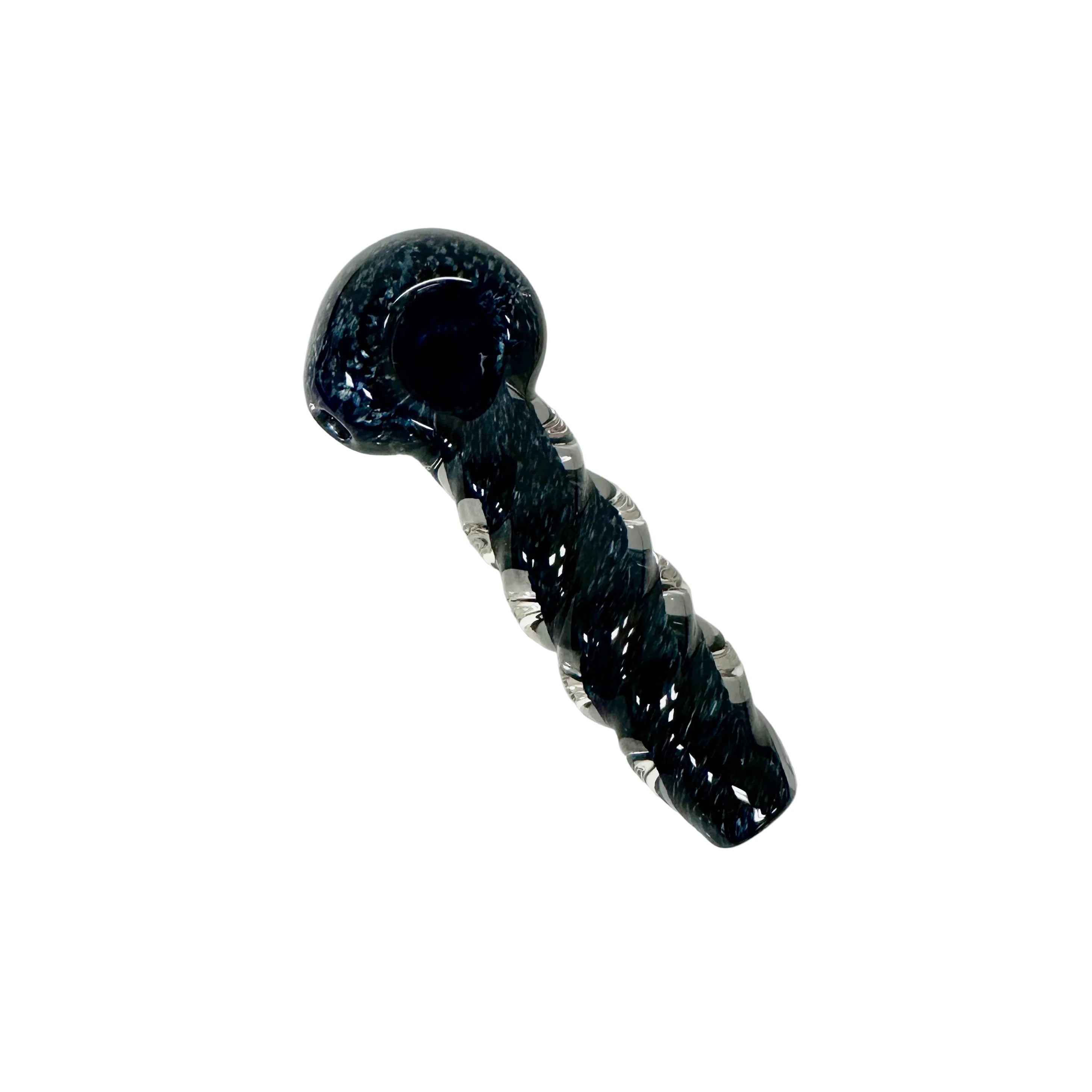Humboldt Glass Spiral Twist Frit Spoon Pipe