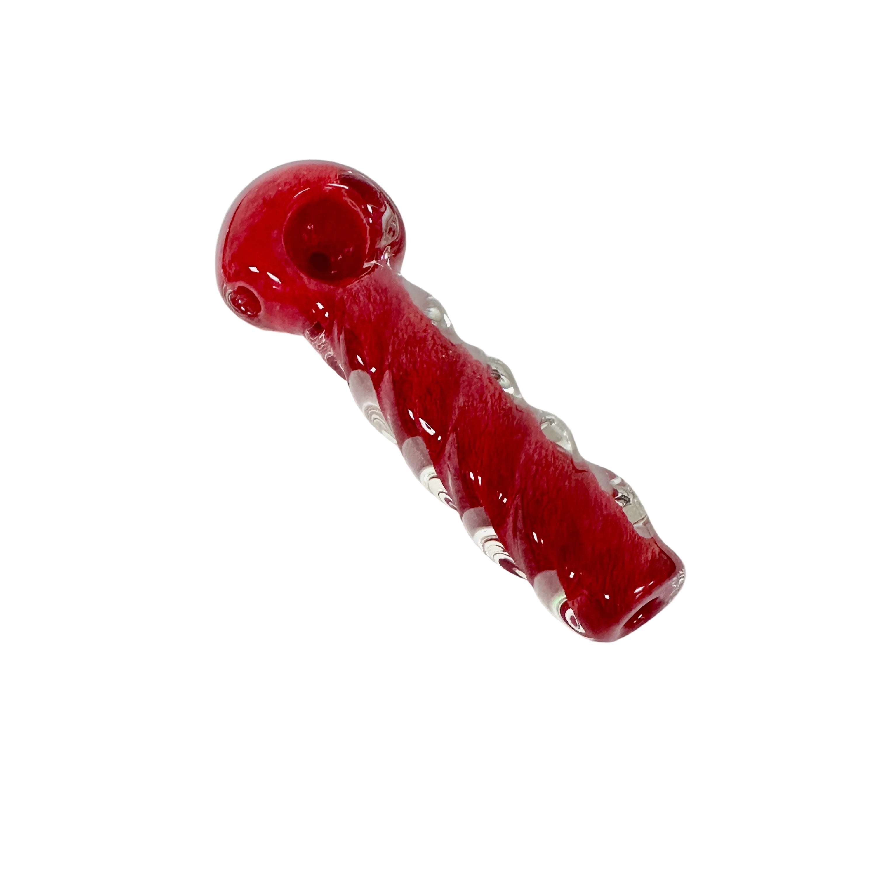Humboldt Glass Spiral Twist Frit Spoon Pipe