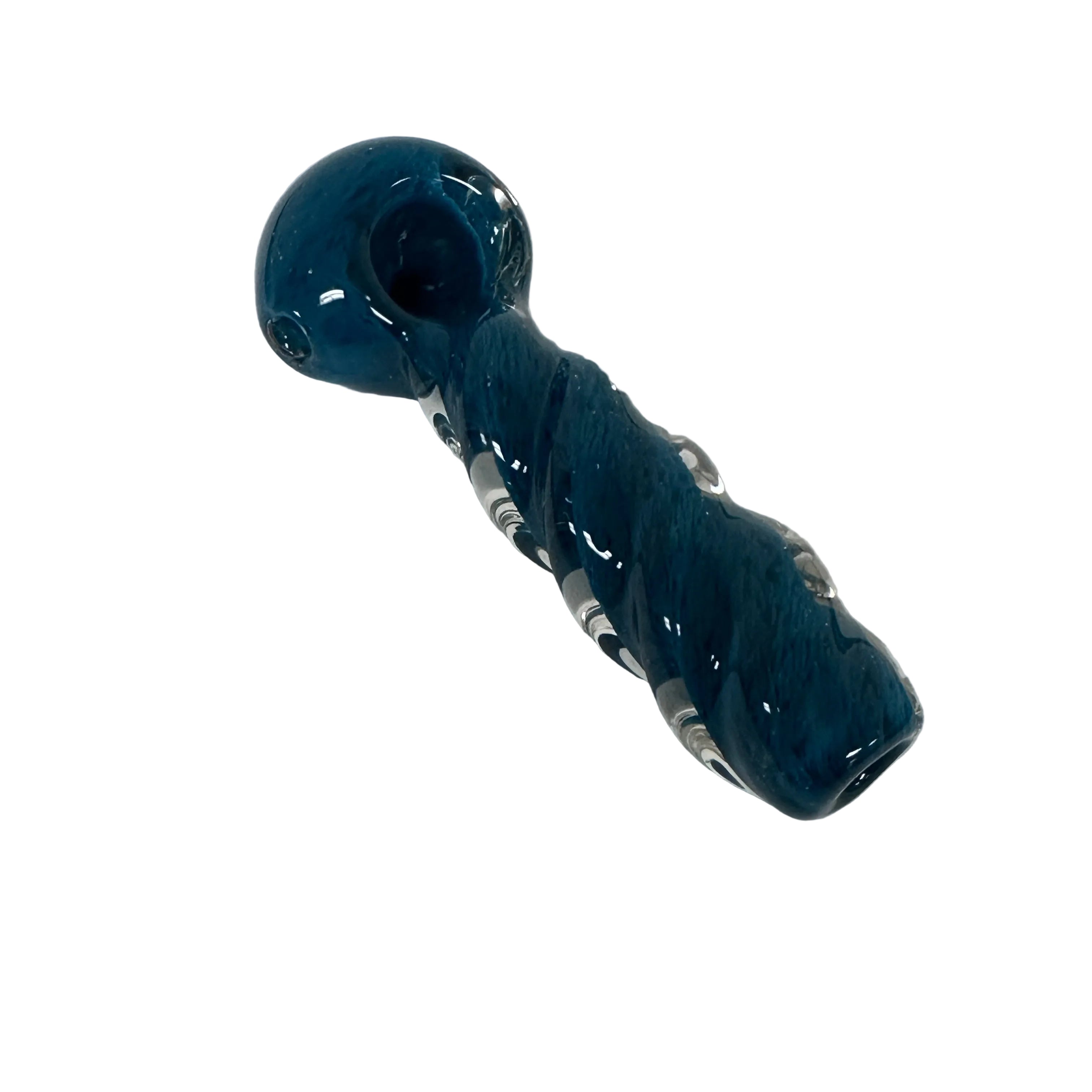 Humboldt Glass Spiral Twist Frit Spoon Pipe