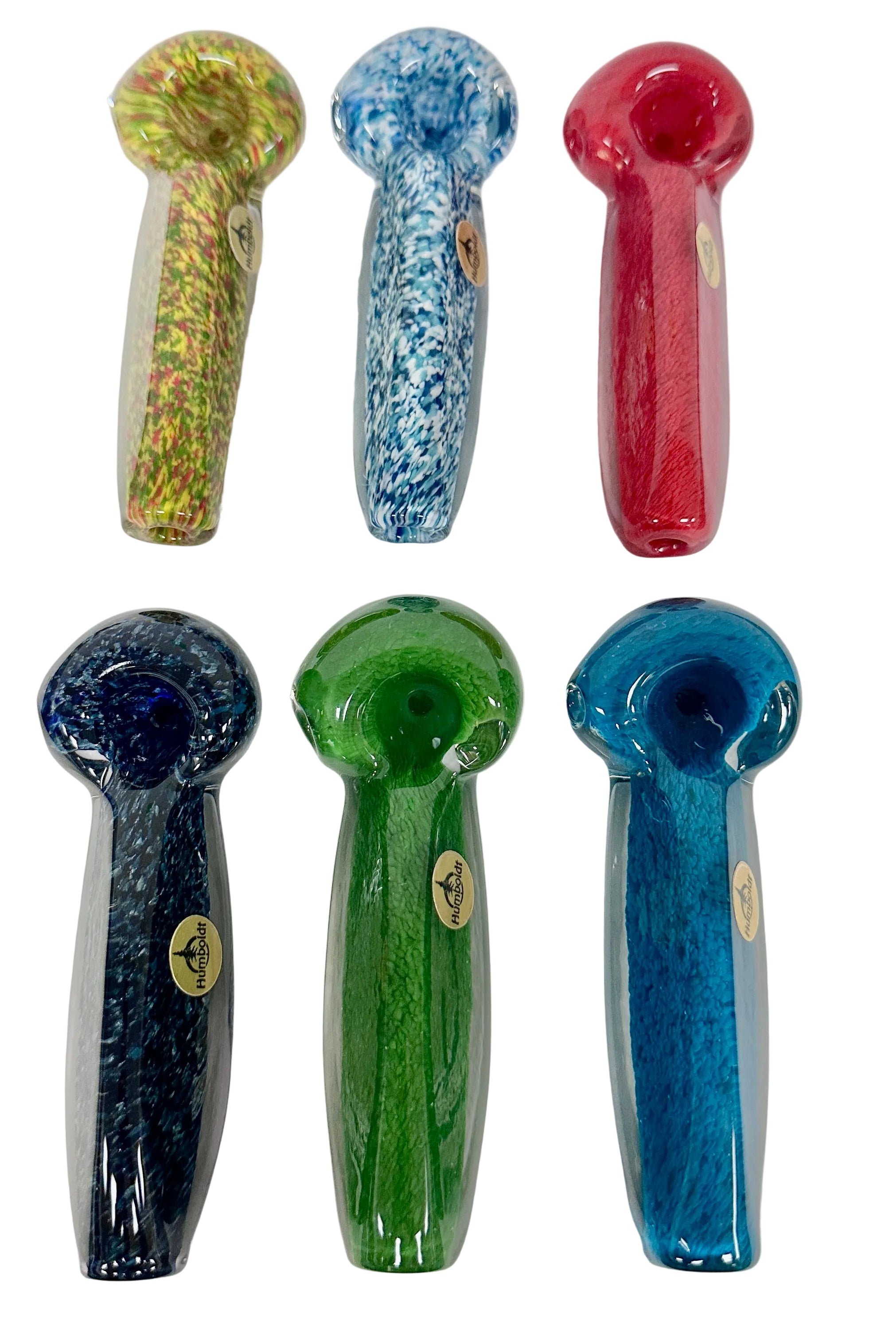 Humboldt Glass Flat Triangular Frit Spoon Pipe