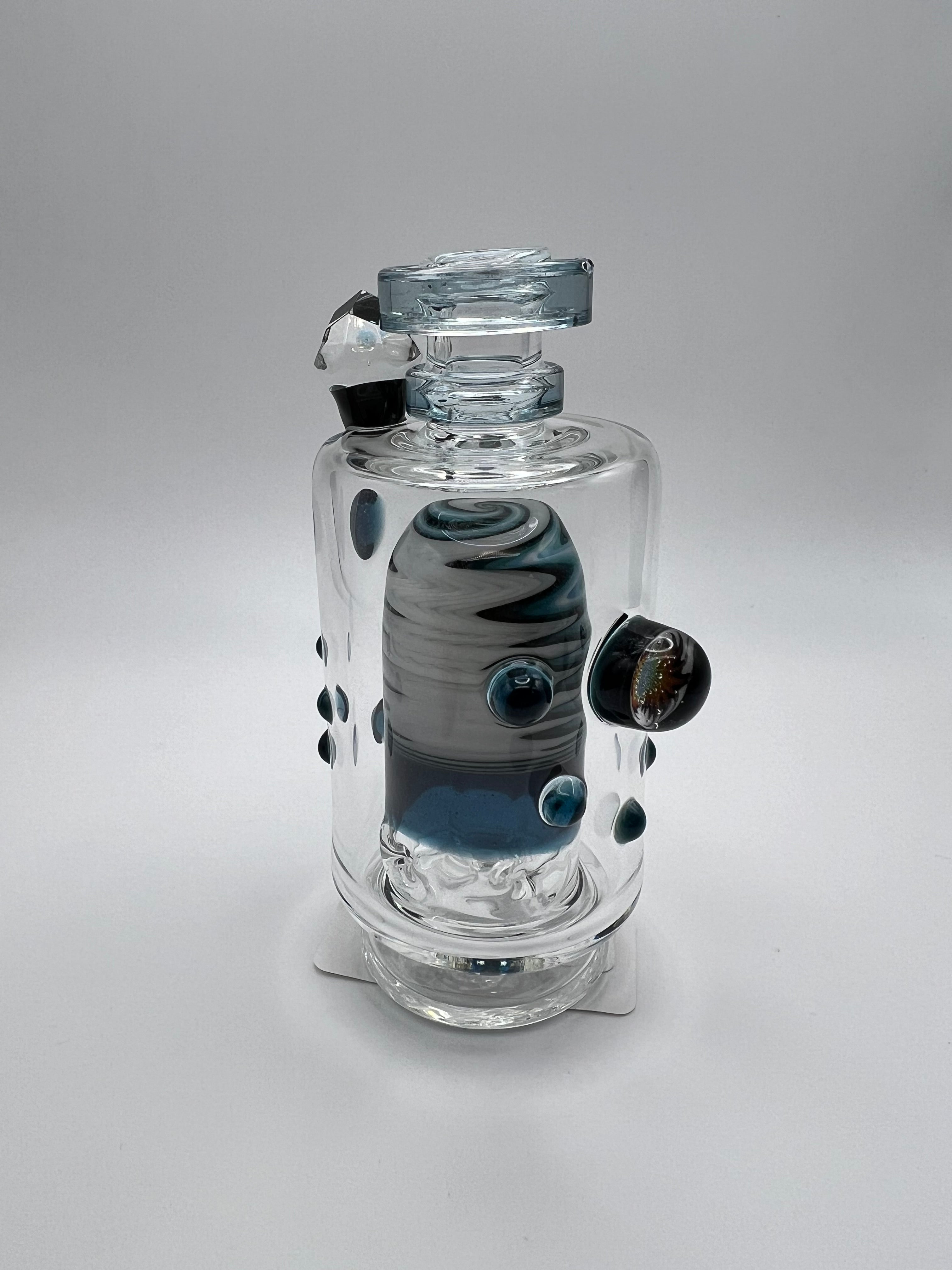 Hubbard Glass Peak Top  -  Teal, white, black