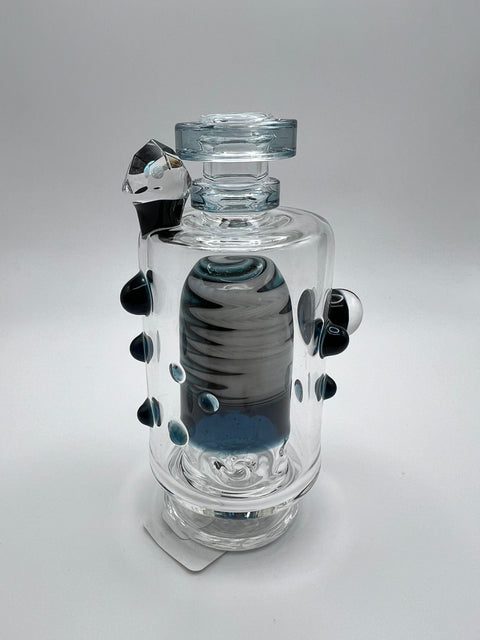 Hubbard Glass Peak Top  -  Teal, white, black