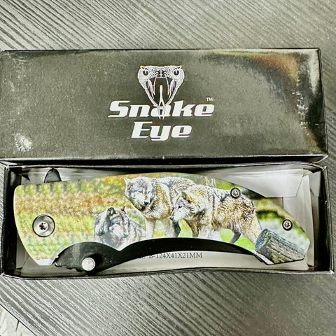 Snake Eye Tactical Spring Assist knife- Field Wolf
