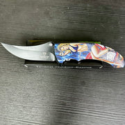 Snake Eye Tactical Spring Assist knife- Motorcycle Lady