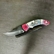Snake Eye Tactical Spring Assist knife- Native American/Wofl