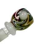 14mm Flower Bowl Wig Wag White Base