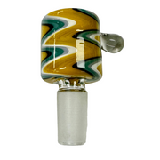 14mm Flower Bowl Wig Wag Can Style With Knob