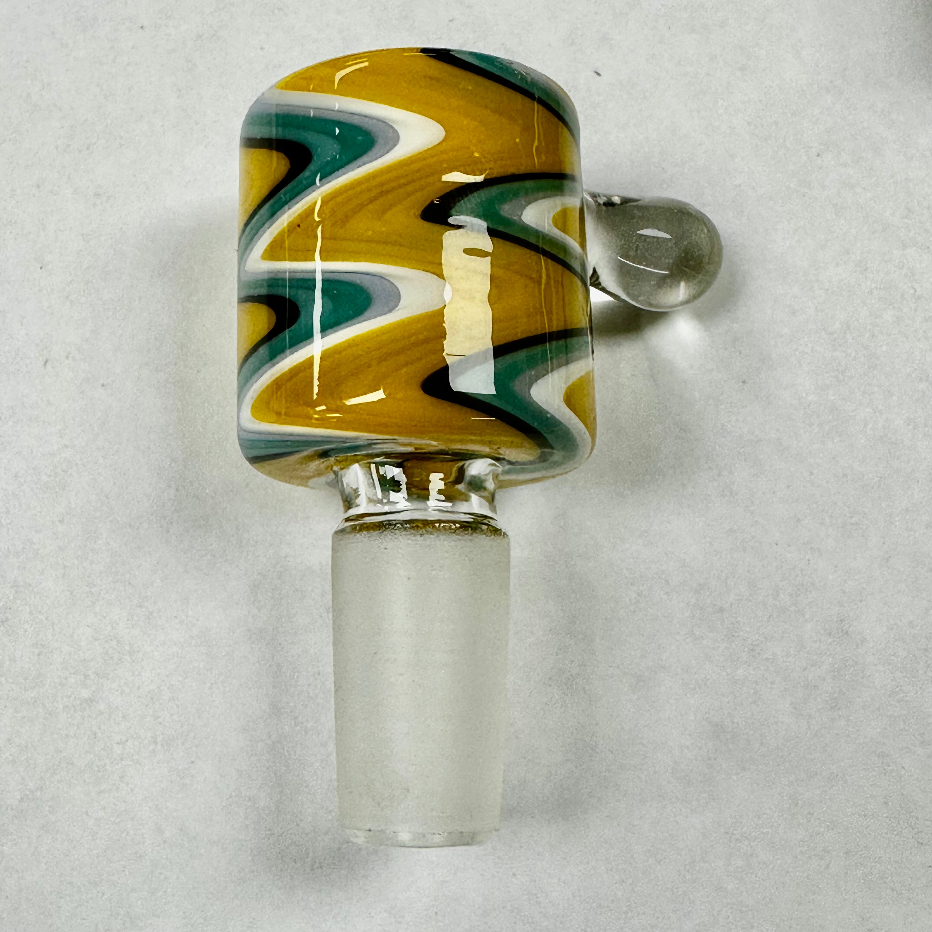 14mm Flower Bowl Wig Wag Can Style With Knob