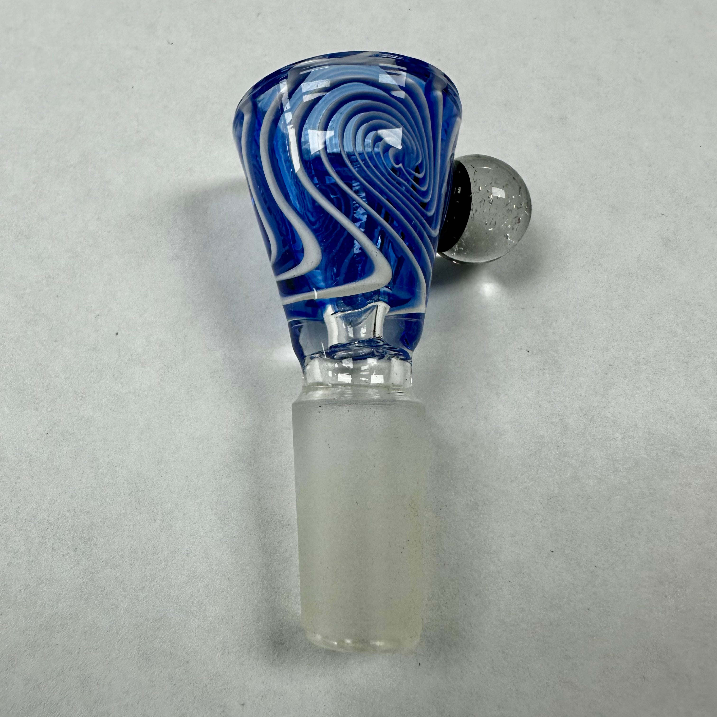 14mm Flower Bowl Wig Wag With Dichro Knob