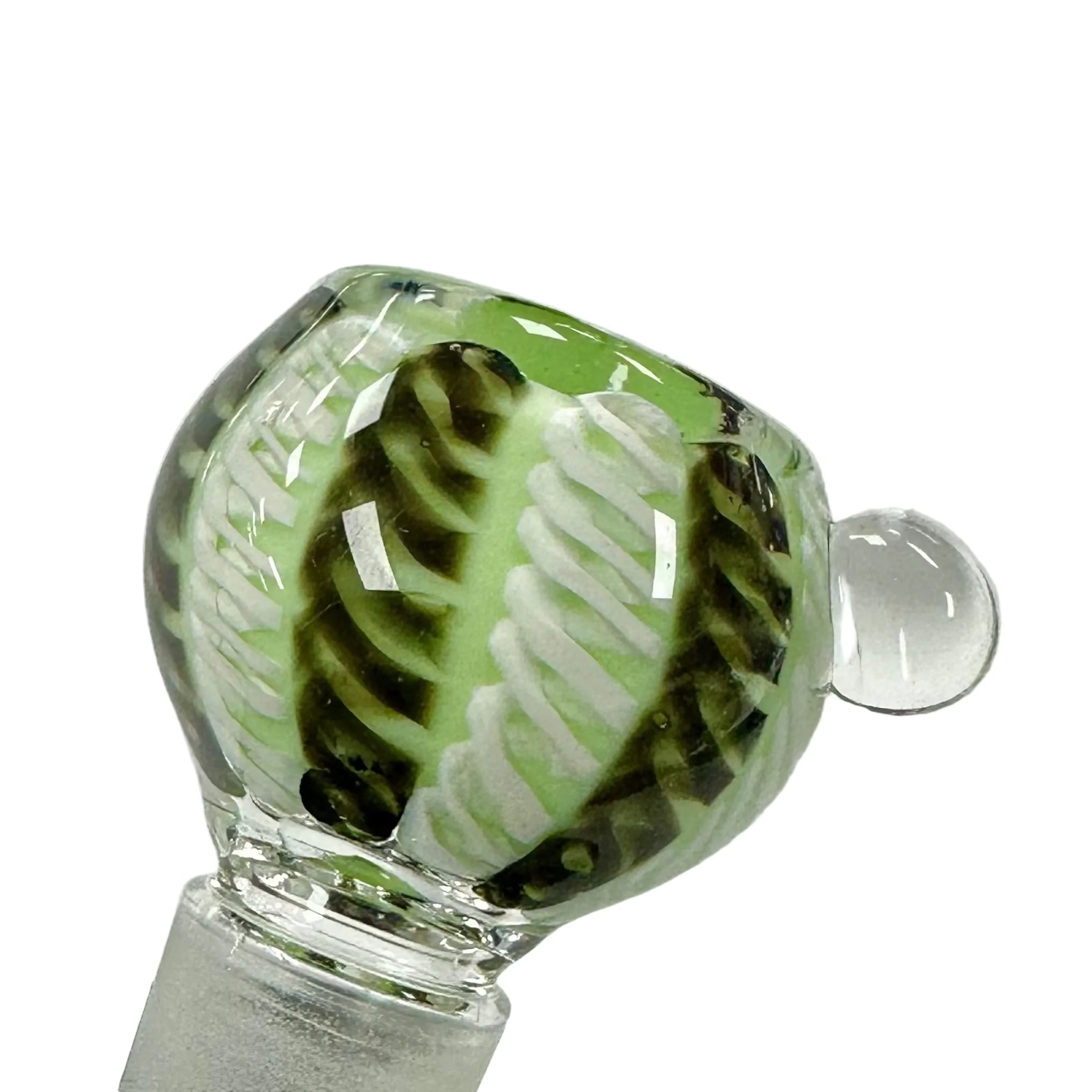 18mm Flower Bowl Striped Cane Swirl