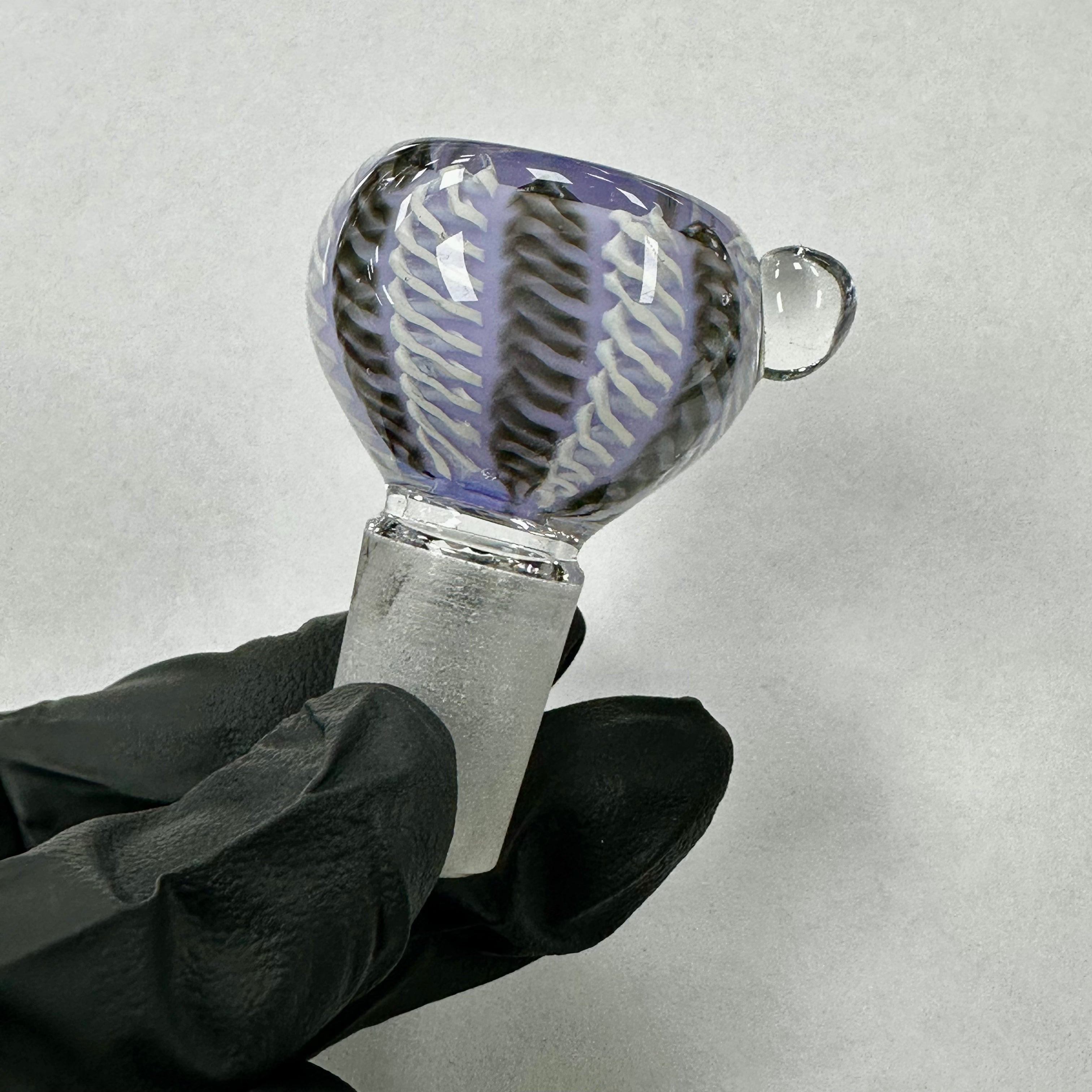 18mm Flower Bowl Striped Cane Swirl