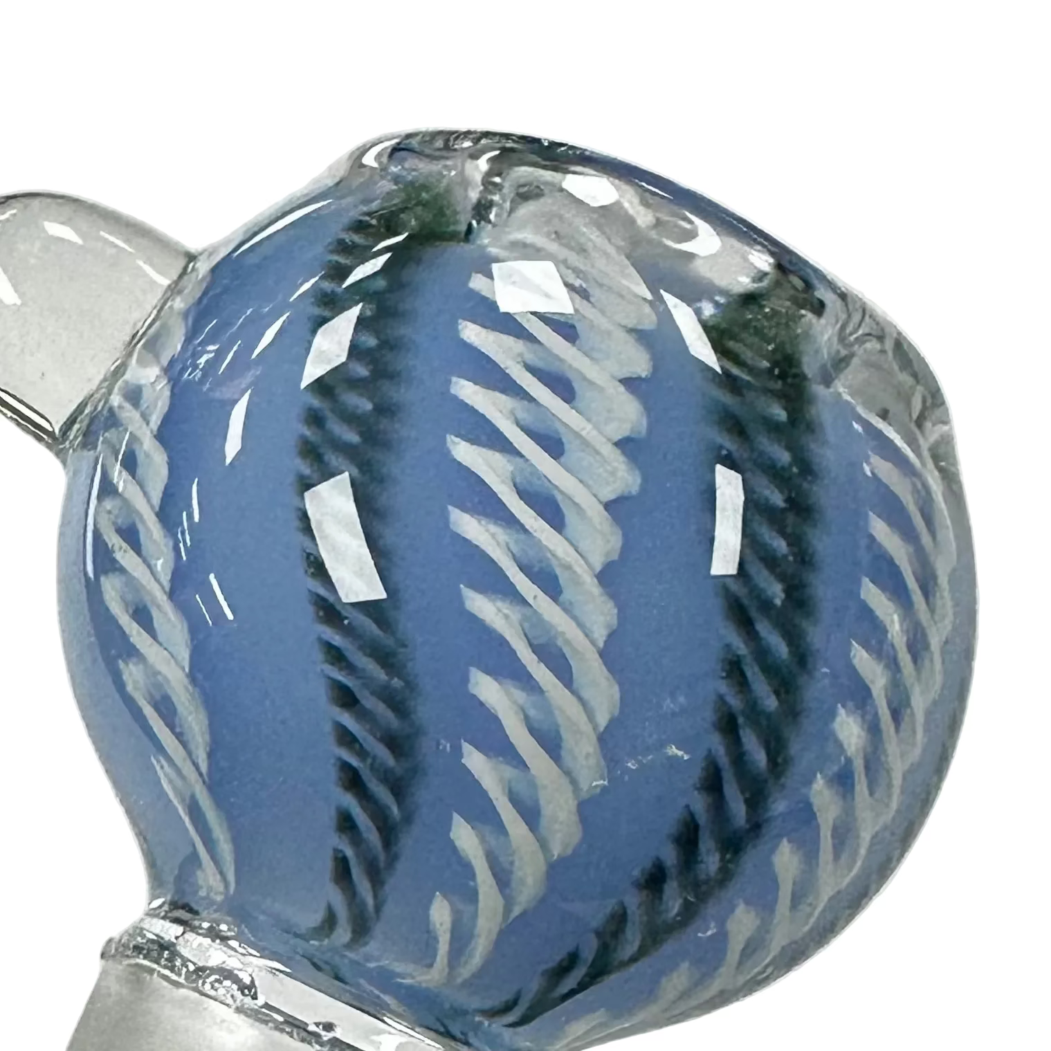 18mm Flower Bowl Striped Cane Swirl