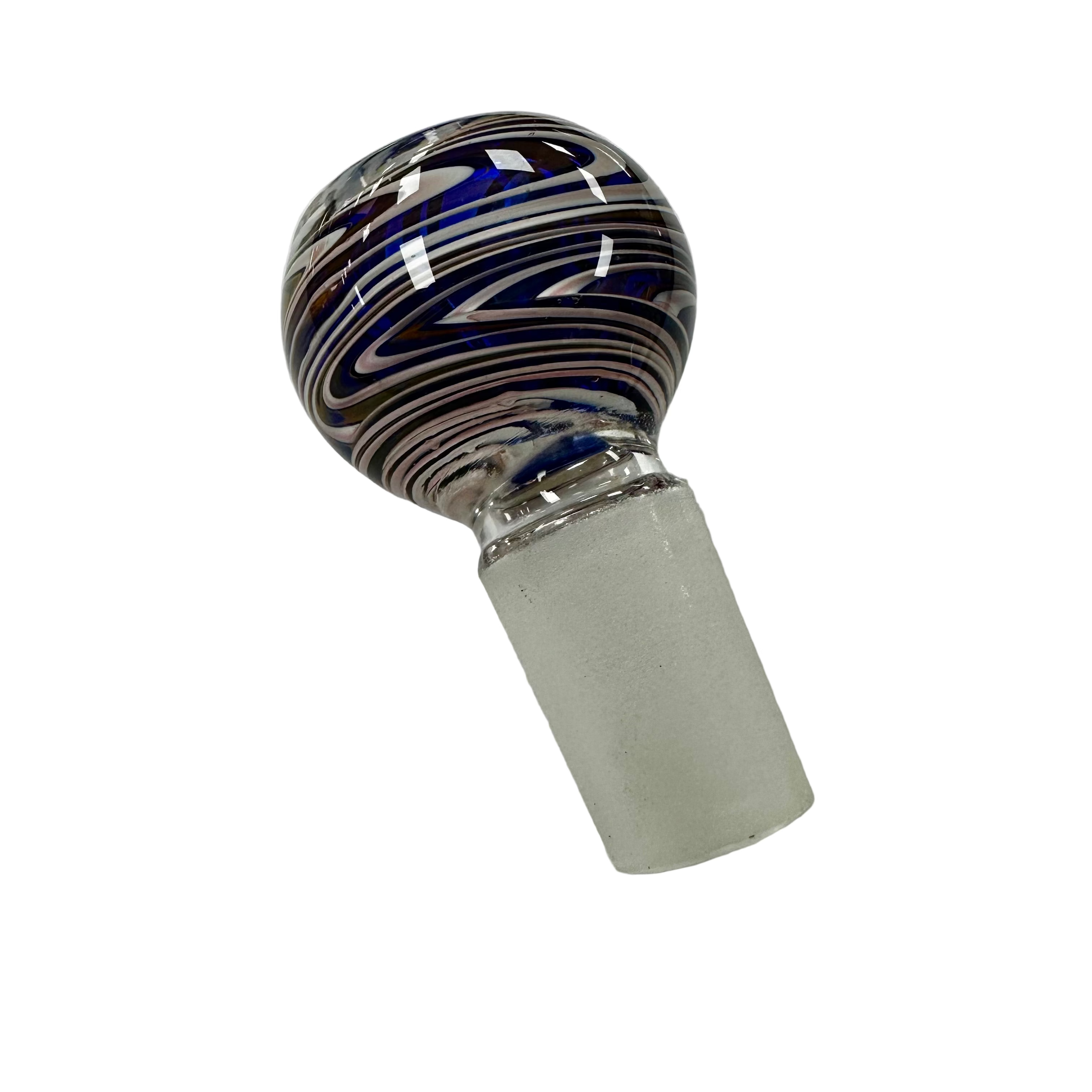 18mm Flower Bowl Blue/ Pink Swirl