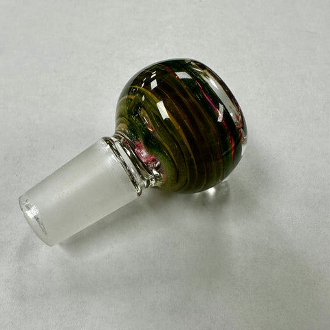 18mm Flower Bowl Pink Green Spiral