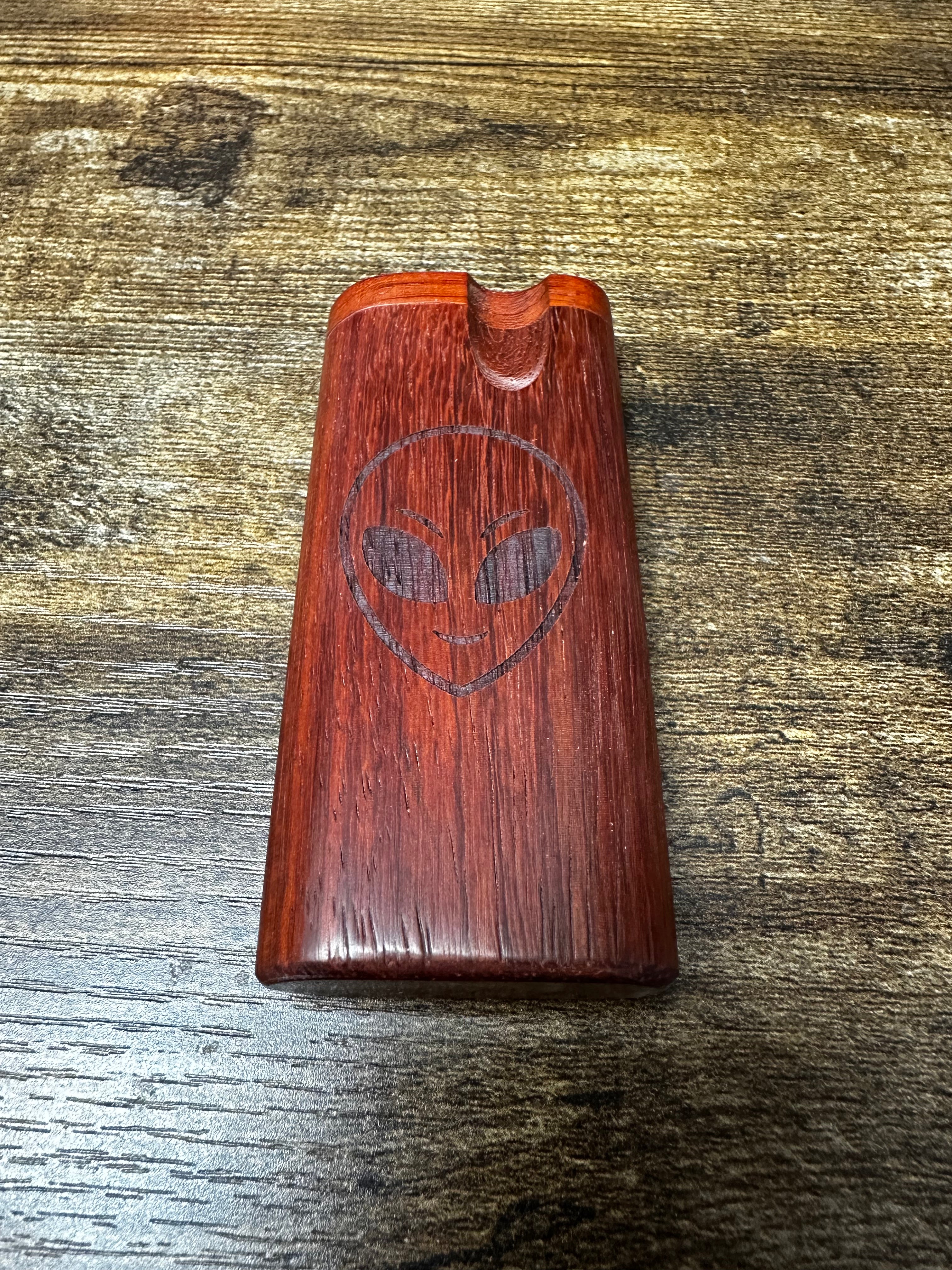 Authentic Wooden Dugout With Alien Logo- Tall