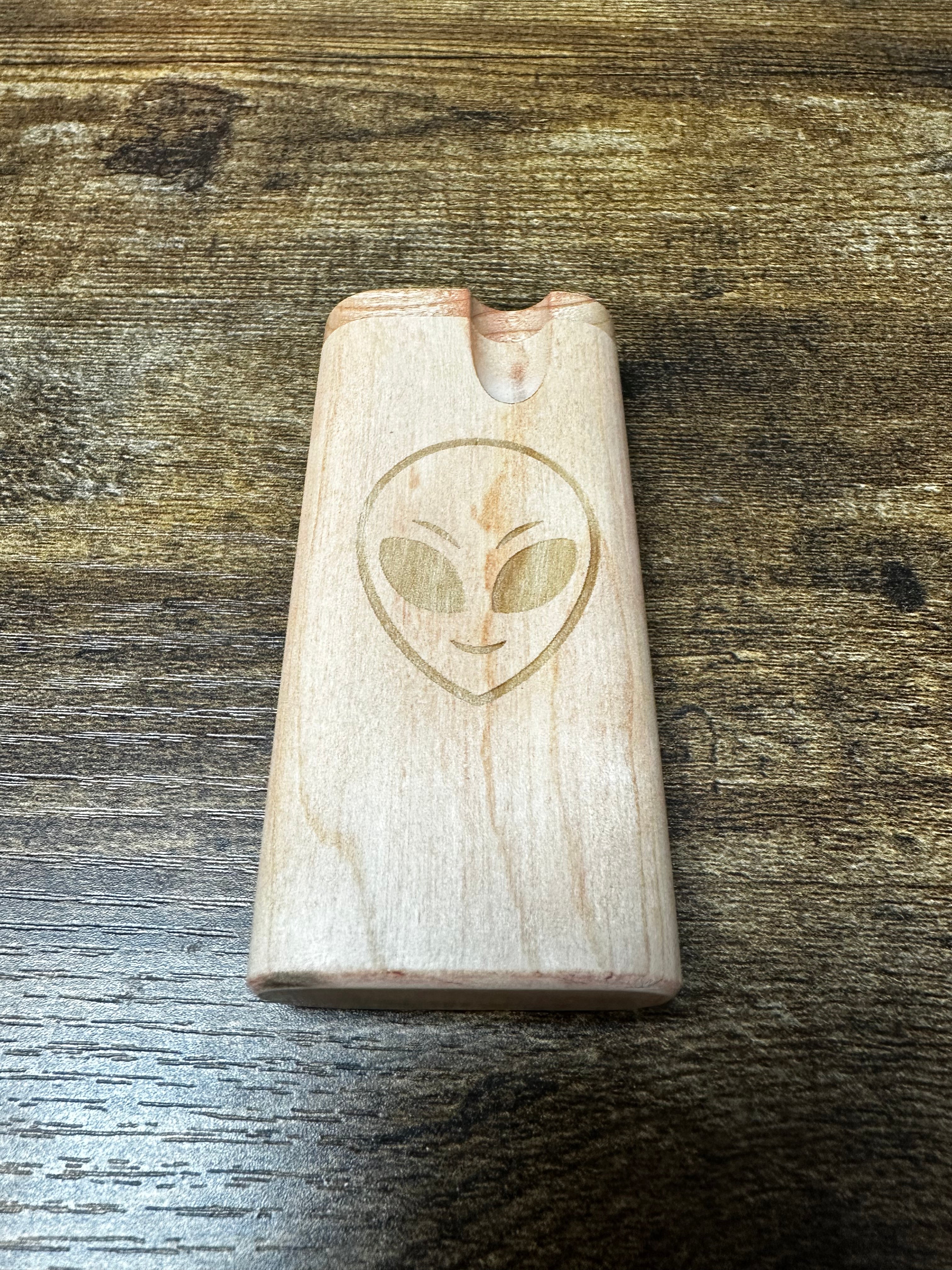 Authentic Wooden Dugout With Alien Logo- Tall