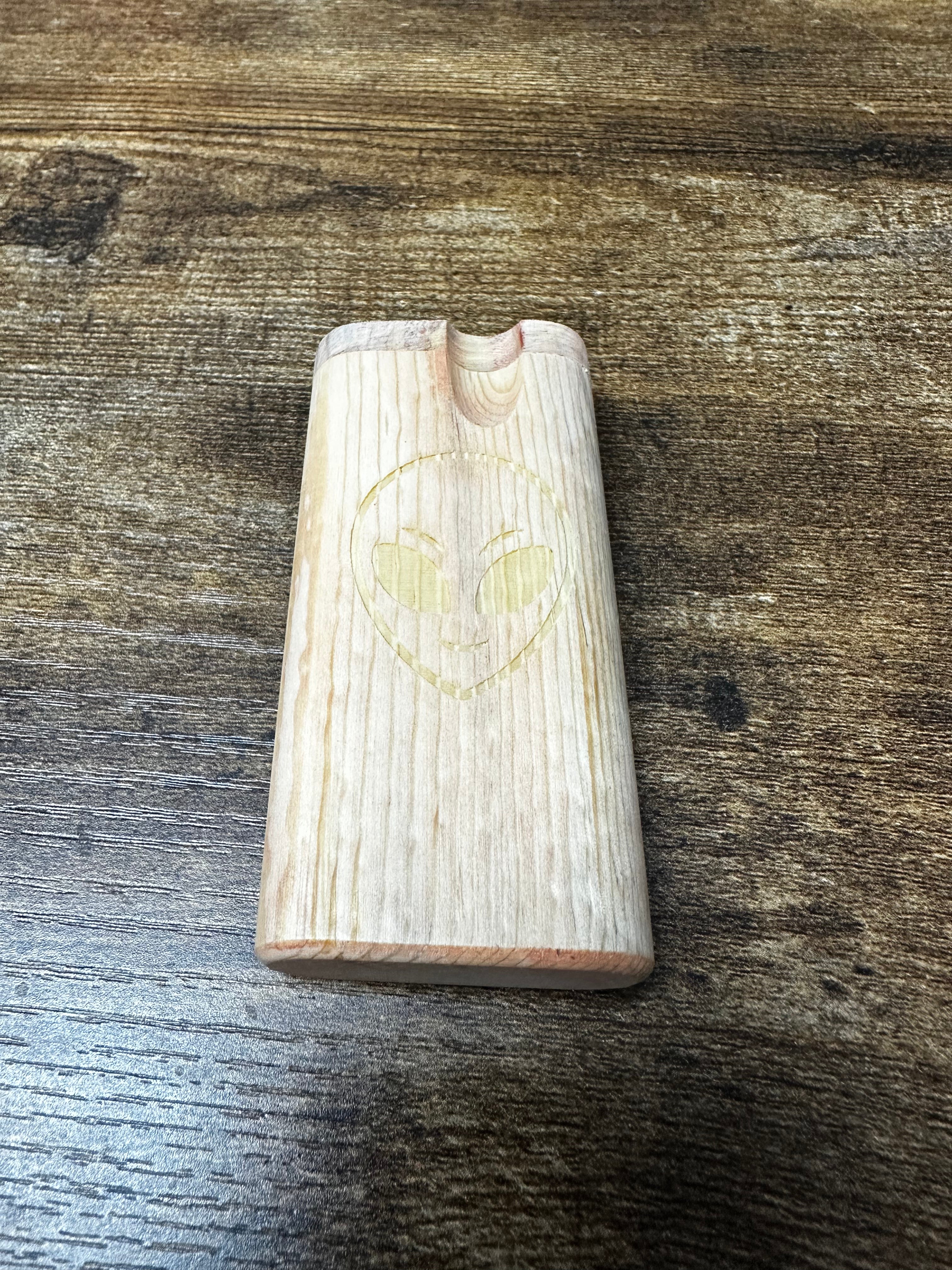 Authentic Wooden Dugout With Alien Logo- Tall