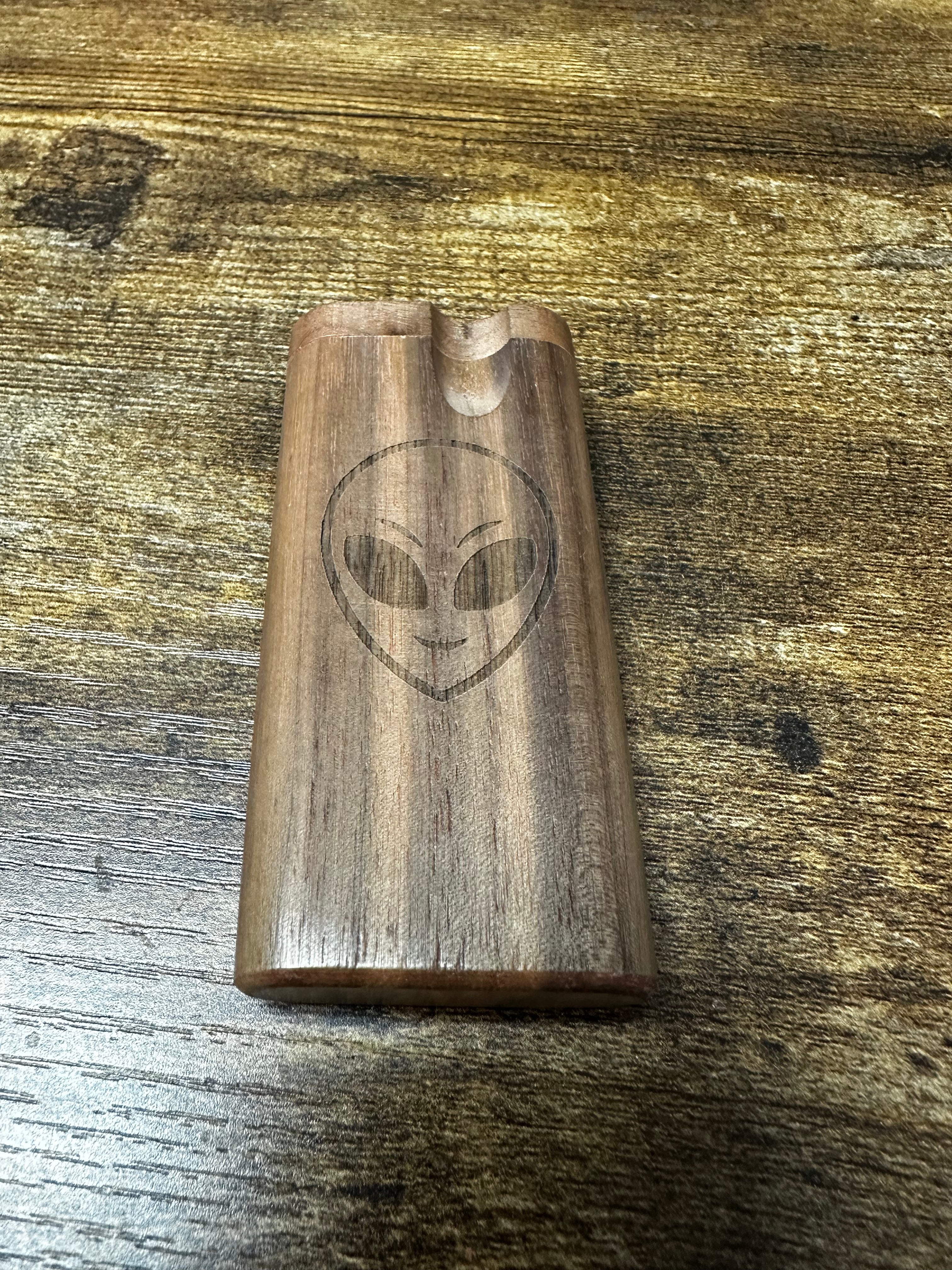 Authentic Wooden Dugout With Alien Logo- Tall