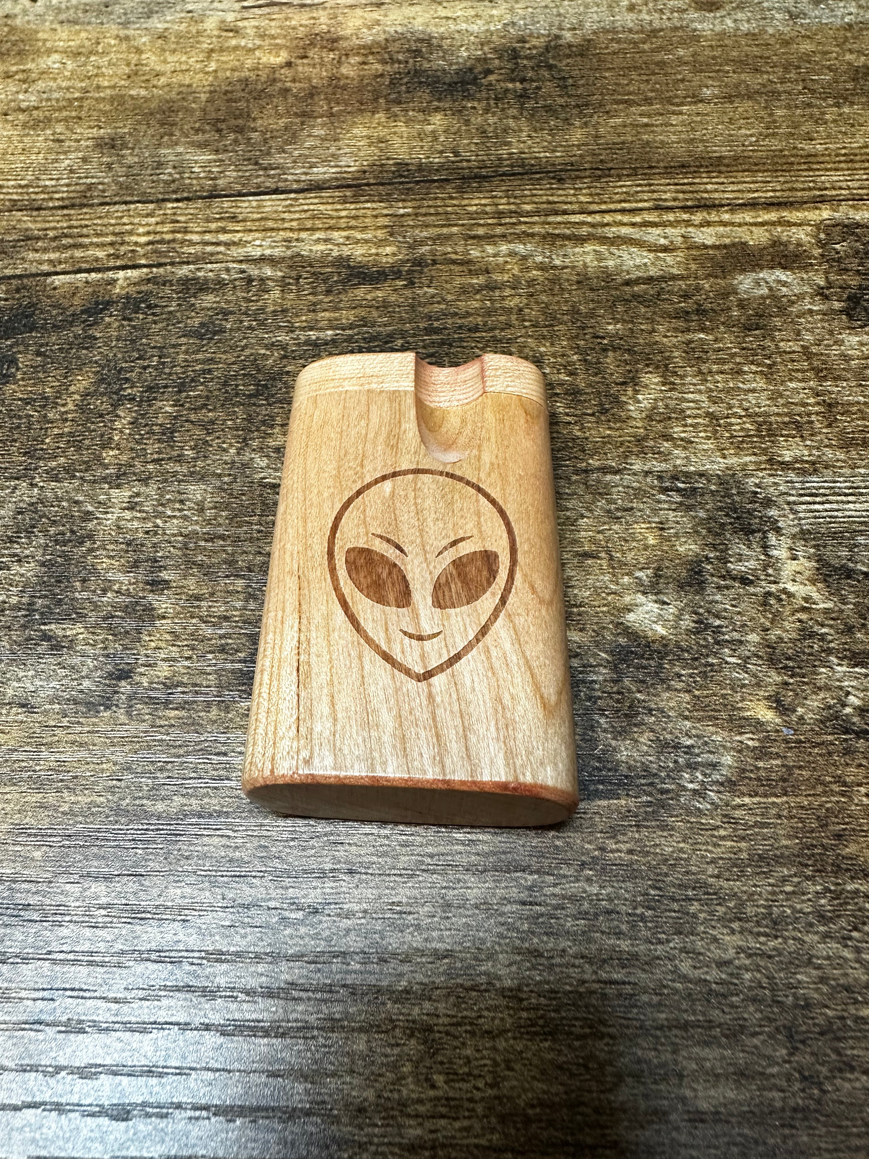 Authentic Wooden  Dugout With Alien Logo-Short