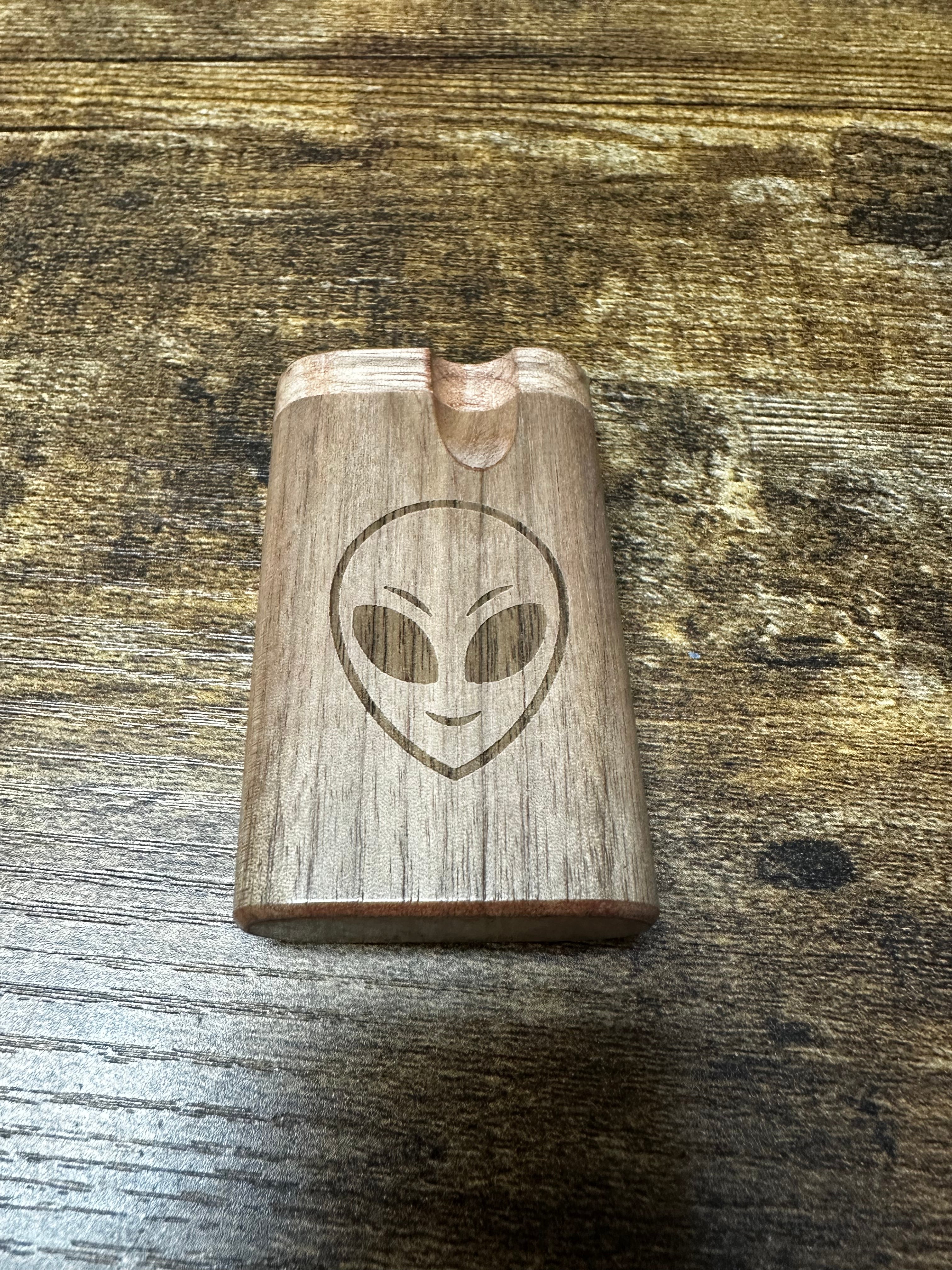 Authentic Wooden  Dugout With Alien Logo-Short