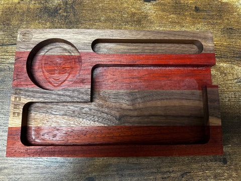 Authentic Wooden Rolling  Tray With Alien Logo