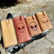 Authentic Wooden  Dugout With Alien Logo-Short