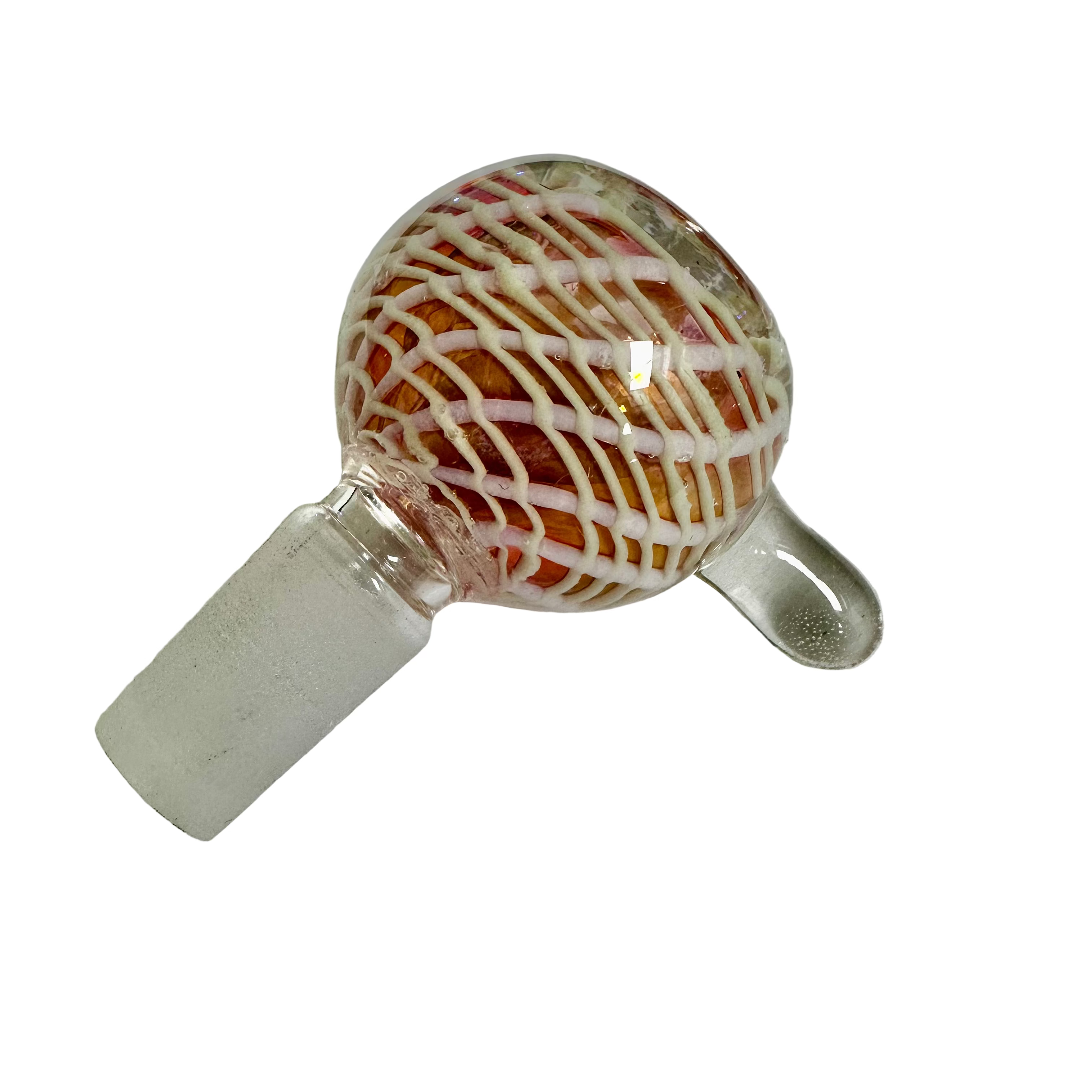 14mm Flower Bowl Pink/ White/Gold Fume