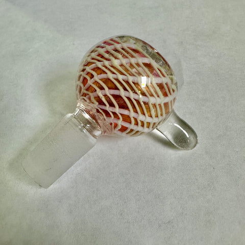 14mm Flower Bowl Pink/ White/Gold Fume