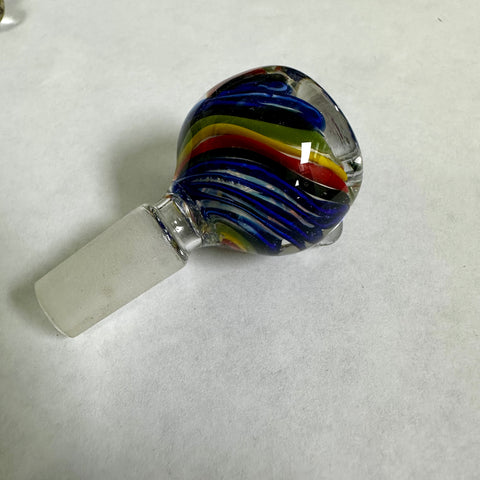 14mm Flower Bowl Rasta Stripe Color