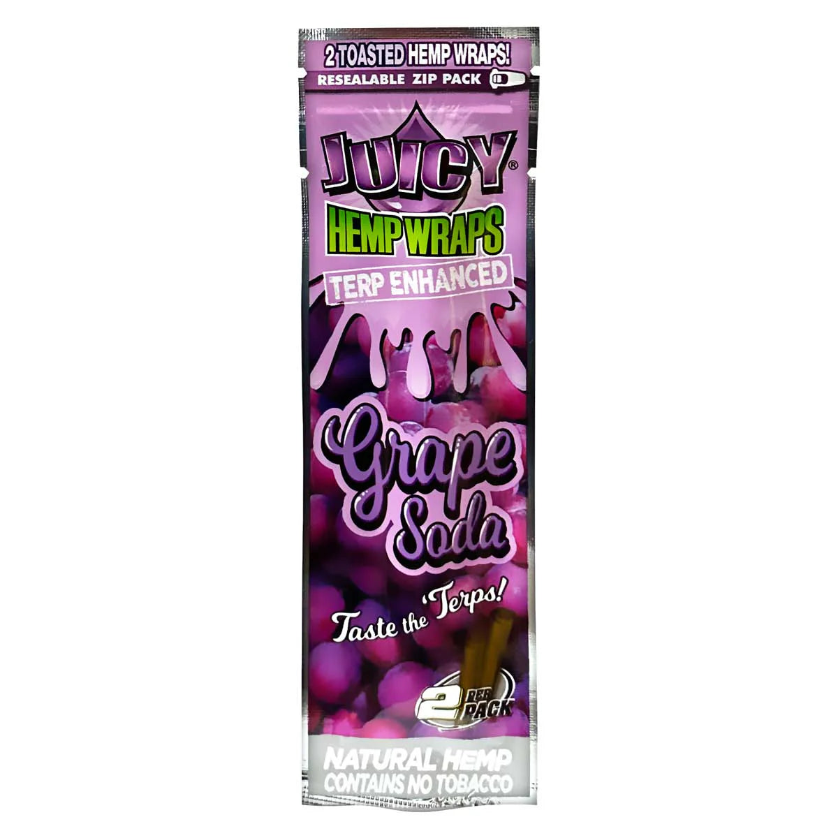 Juicy Jay Hemp Wraps Terp Enhanced Grape Soda