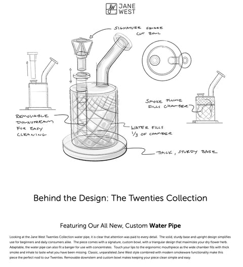 Jane West Twenties Collection - 7.5" Bubbler