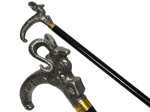 Walking Cane / Sword Cane 34.5"- Ram Head